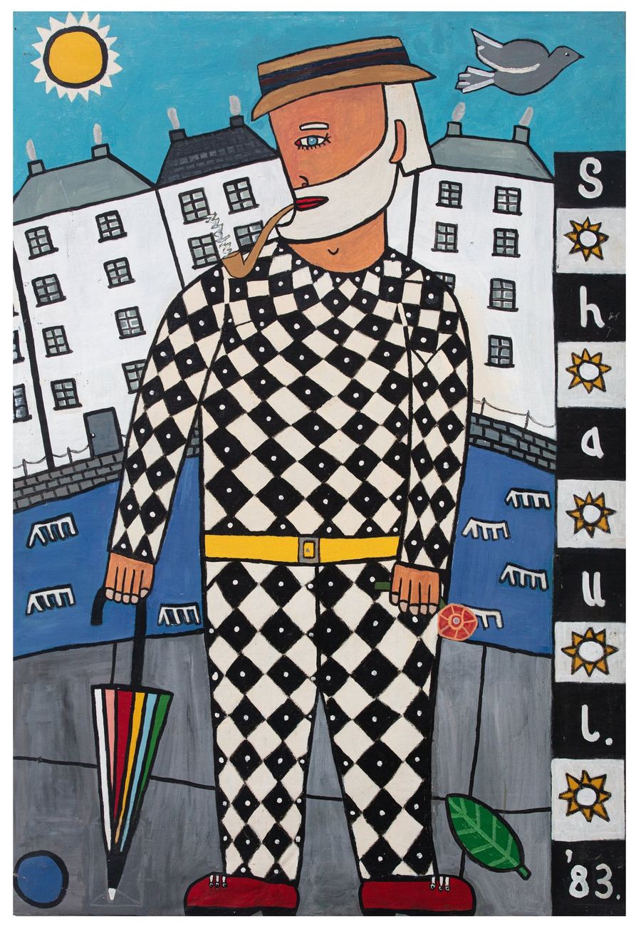 The Checkerman, 1983. Painting by Terry Shaul.